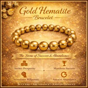 Read more about the article Golden Hematite Bracelet – The Brilliant Stone of Confidence, Success & Timeless Luxury