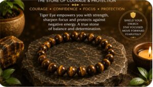 Read more about the article 🐯 Natural Tiger Eye Bracelet – A Powerful Symbol of Courage, Confidence, Focus & Protection