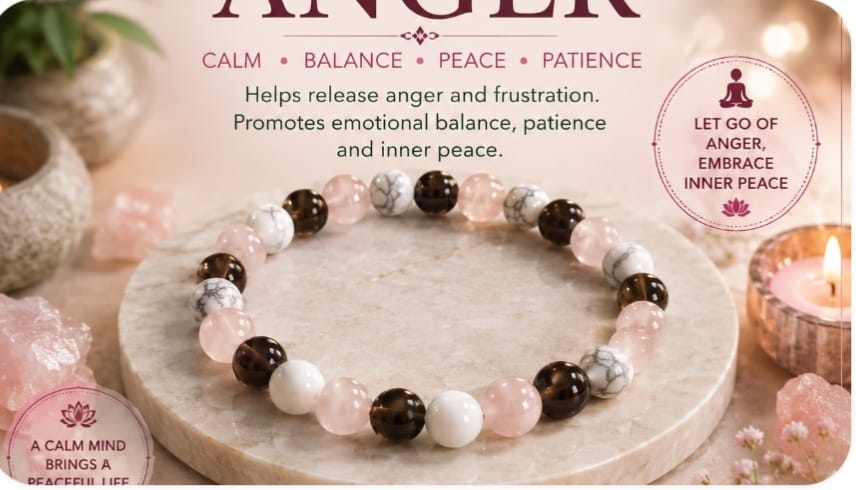 Read more about the article 🌿 Anger Management Crystal Healing Bracelet – A Symbol of Calmness, Patience, Emotional Balance & Self-Control