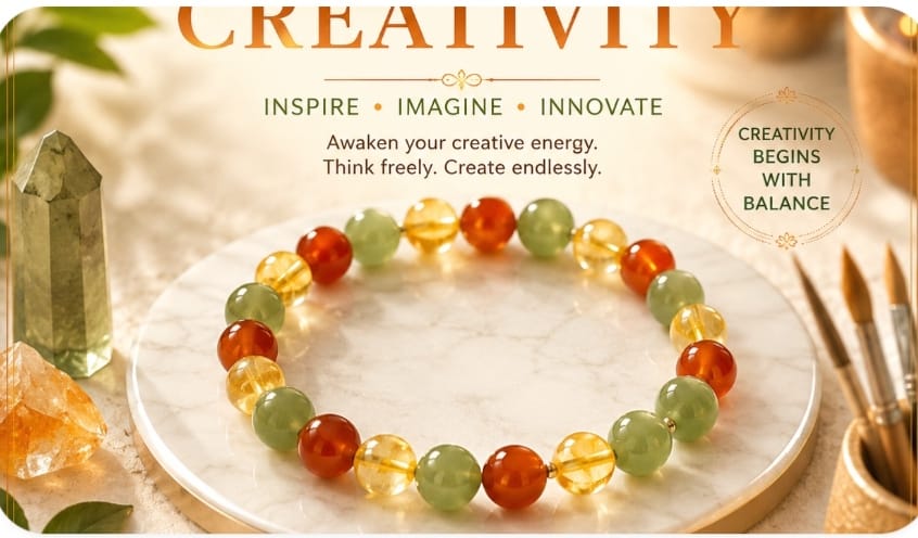 Read more about the article Creativity Crystal Bracelet – A Symbol of Imagination, Inspiration, Focus & Original Ideas