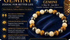 Read more about the article ♊ Gemini Bracelet – A Symbol of Communication, Creativity, Curiosity & Positive Energy