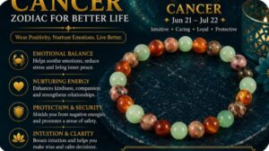Read more about the article ♋ Cancer Bracelet – A Symbol of Emotional Balance, Intuition, Compassion & Inner Comfort