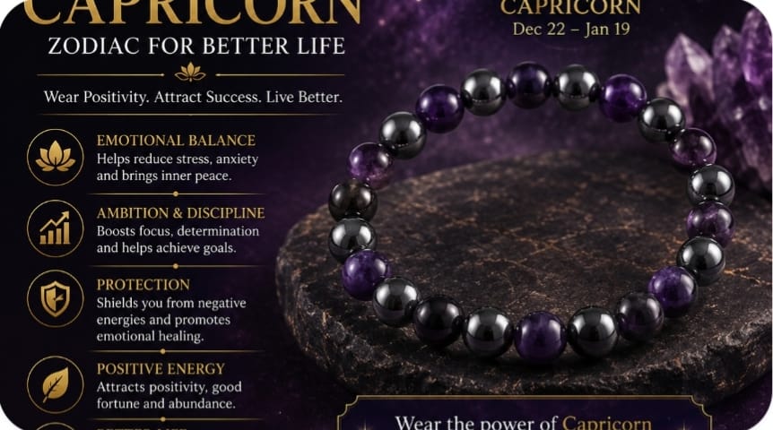 Read more about the article ♑ Capricorn Bracelet – A Symbol of Discipline, Ambition, Stability & Success