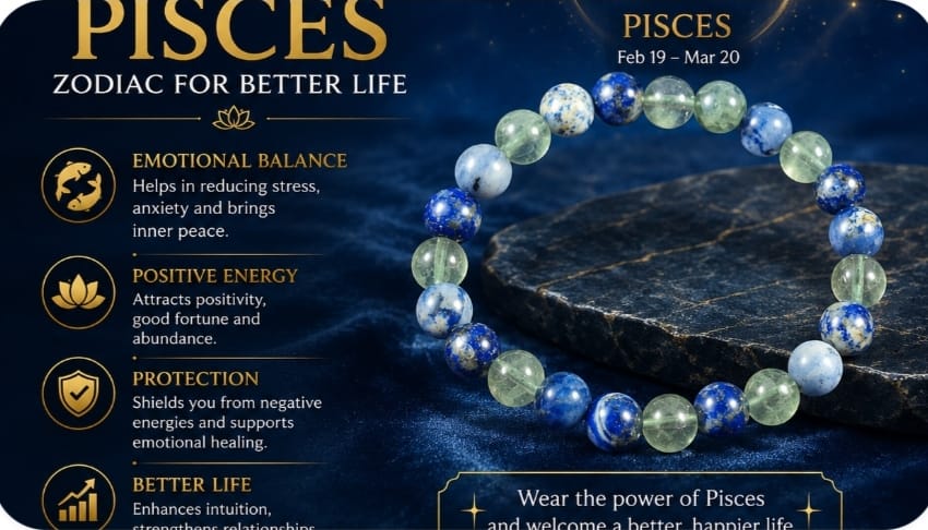 Read more about the article ♓ Pisces Bracelet – A Symbol of Compassion, Intuition, Calmness & Spiritual Growth